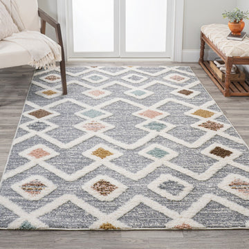 Monique Trellis High-low Area Rug